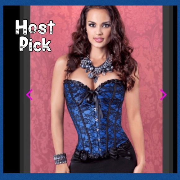 Lovergirl Boutique Other - HOST PICK New!! Blue & Black Lace Up Corset